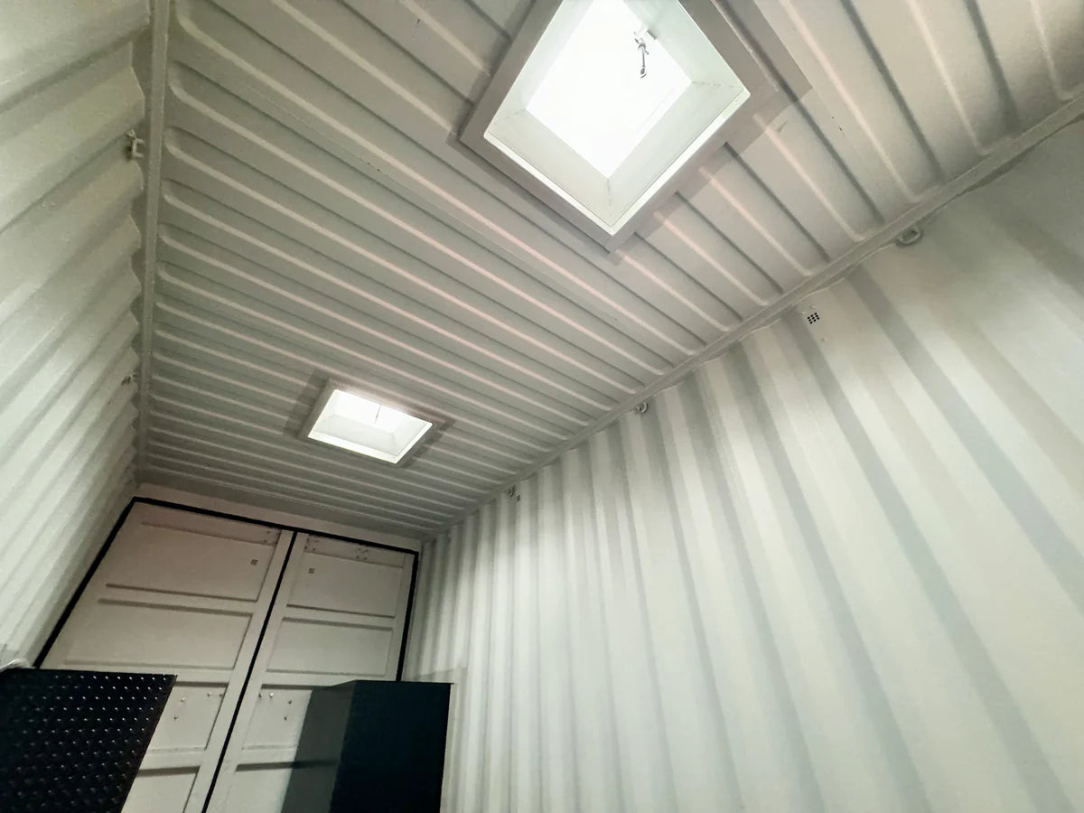 20x8ft CUSTOM Converted/Modified Shipping Container | Jet Black